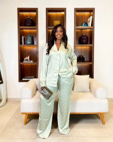 X icon monogram lounge silk set