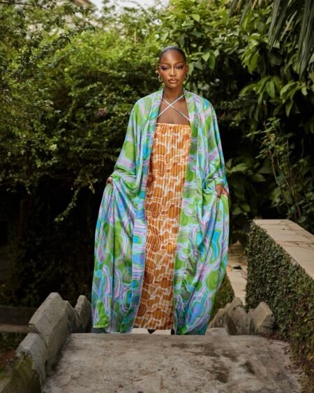 Ocean criss cross dress and kimono set