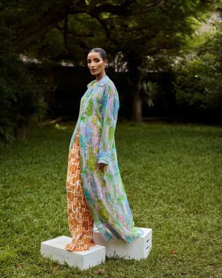 Ocean long shirt and Pant Set